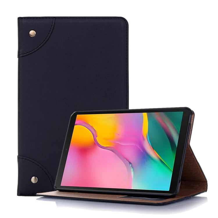 Retro Book Style Horizontal Flip Leather Case for Galaxy Tab A 8 (2019) P200 / P205,  with Holder & Card Slots & Wallet (Black) - Tab A 8.0 & S Pen (2019) P200/P205 by buy2fix | Online Shopping UK | buy2fix