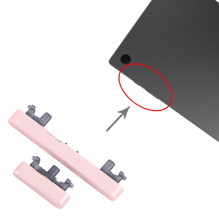 For Samsung Galaxy Tab A8 10.5 2021 SM-X200/X205 Original Power Button + Volume Control Button (Pink) - Home key & Side Key by buy2fix | Online Shopping UK | buy2fix