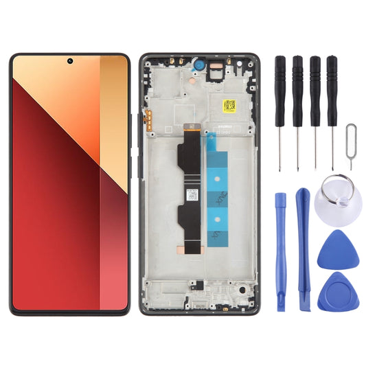 For Xiaomi Redmi Note 13 Pro 4G Original AMOLED Material LCD Screen Digitizer Full Assembly with Frame (Black) - LCD Screen by buy2fix | Online Shopping UK | buy2fix