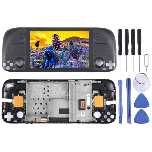 For Steam Deck Original LCD Screen Digitizer Full Assembly with Frame Frosted Version (Black) - Steam Deck Spare Parts by buy2fix | Online Shopping UK | buy2fix
