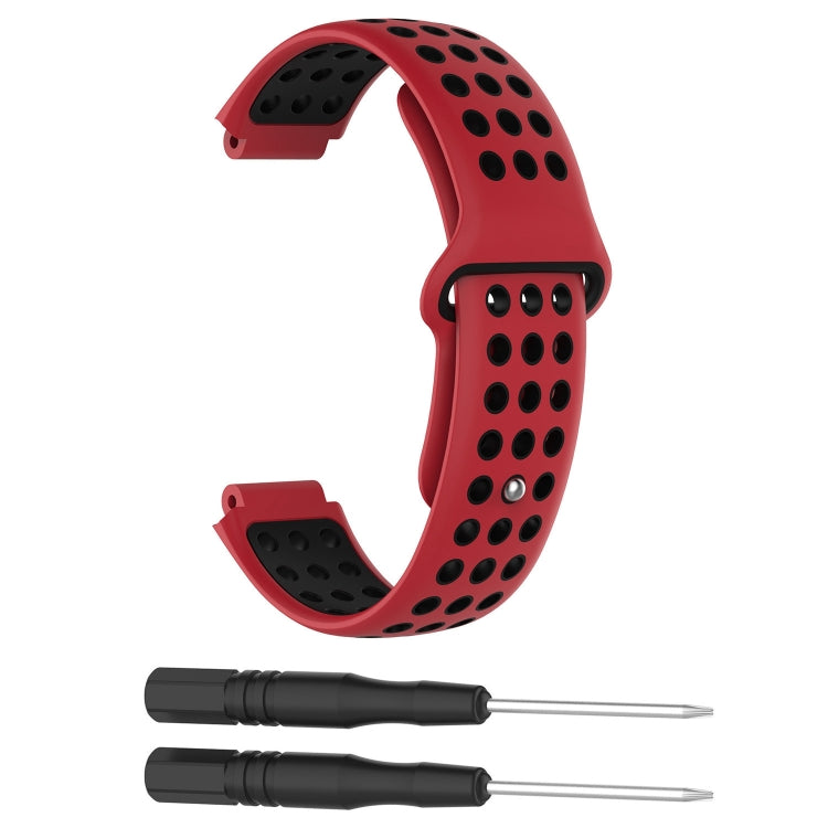 For Garmin Forerunner 220 / 230 / 235 / 630 / 620 / 735xt Silicone Watch Band(Red black) - Watch Bands by buy2fix | Online Shopping UK | buy2fix