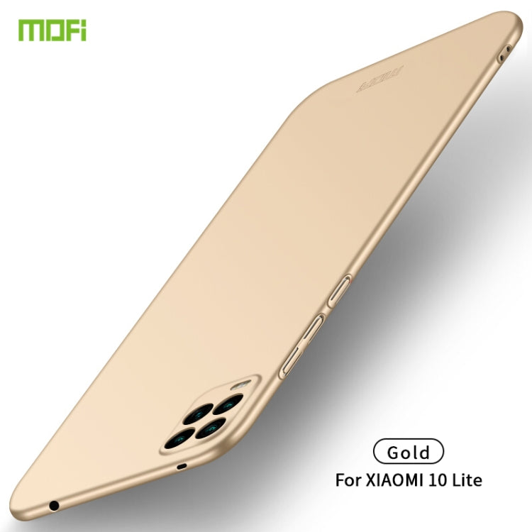 For Xiaomi Mi 10 Lite MOFI Frosted PC Ultra-thin Hard Case(Gold) - Xiaomi Cases by MOFI | Online Shopping UK | buy2fix