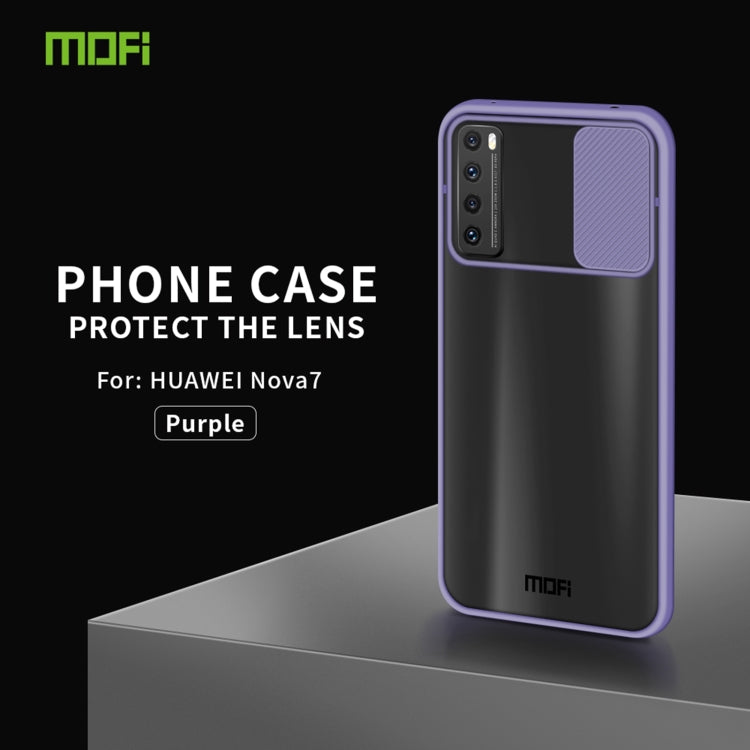 For Huawei nova 7 MOFI Xing Dun Series PC + TPU Anti-peep Waterproof And Anti-drop All-inclusive Protective Shell, Translucent Frosted(Purple) - Huawei Cases by MOFI | Online Shopping UK | buy2fix