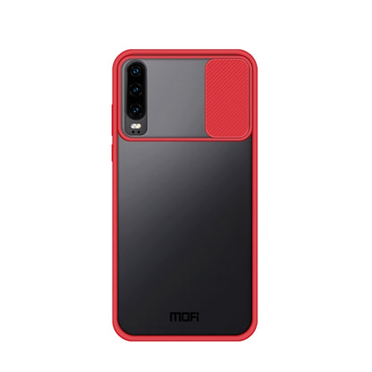 For Huawei P30 MOFI Xing Dun Series PC + TPU Anti-peep Waterproof And Anti-drop All-inclusive Protective Shell, Translucent Frosted(Red) - Huawei Cases by MOFI | Online Shopping UK | buy2fix