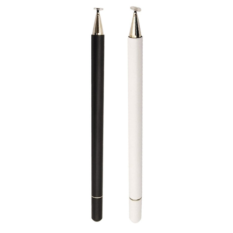 Imitation Porcelain 2 in 1 Mobile Phone Touch Screen Capacitive Pen for Apple / Huawei / Xiaomi / Samsung(Black) - Pencil Accessories by buy2fix | Online Shopping UK | buy2fix