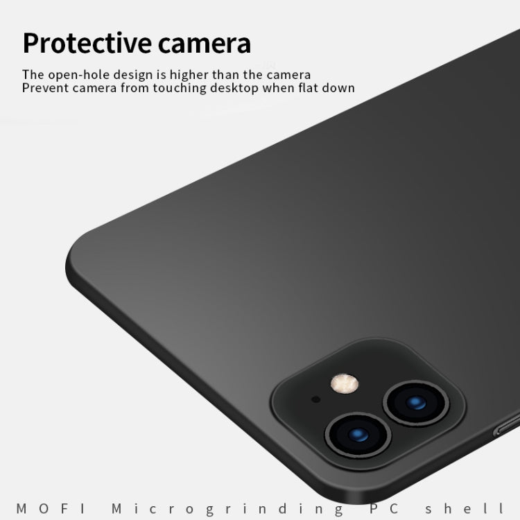 For iPhone 12 mini MOFI Frosted PC Ultra-thin Hard Case(Black) - iPhone 12 mini Cases by MOFI | Online Shopping UK | buy2fix