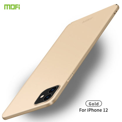 For iPhone 12 mini MOFI Frosted PC Ultra-thin Hard Case(Gold) - iPhone 12 mini Cases by MOFI | Online Shopping UK | buy2fix