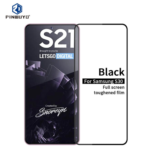 For Samsung Galaxy S21 5G PINWUYO 9H 2.5D Full Screen Tempered Glass Film(Black) - Galaxy S21 5G Tempered Glass by PINWUYO | Online Shopping UK | buy2fix
