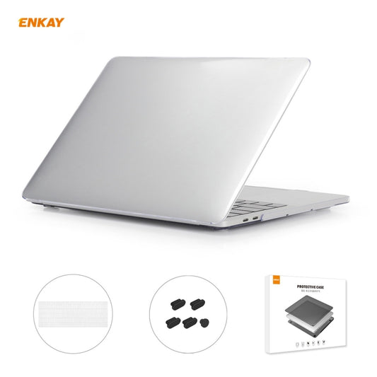 ENKAY 3 in 1 Crystal Laptop Protective Case + US Version TPU Keyboard Film + Anti-dust Plugs Set for MacBook Pro 13.3 inch A1708 (without Touch Bar)(Transparent) - MacBook Pro Cases by ENKAY | Online Shopping UK | buy2fix