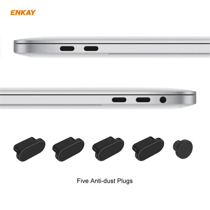 ENKAY 3 in 1 Matte Laptop Protective Case + EU Version TPU Keyboard Film + Anti-dust Plugs Set for MacBook Pro 13.3 inch A1706 / A1989 / A2159 (with Touch Bar)(Orange) - MacBook Pro Cases by ENKAY | Online Shopping UK | buy2fix