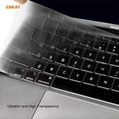 ENKAY 3 in 1 Matte Laptop Protective Case + EU Version TPU Keyboard Film + Anti-dust Plugs Set for MacBook Pro 15.4 inch A1707 & A1990 (with Touch Bar)(Black) - MacBook Pro Cases by ENKAY | Online Shopping UK | buy2fix