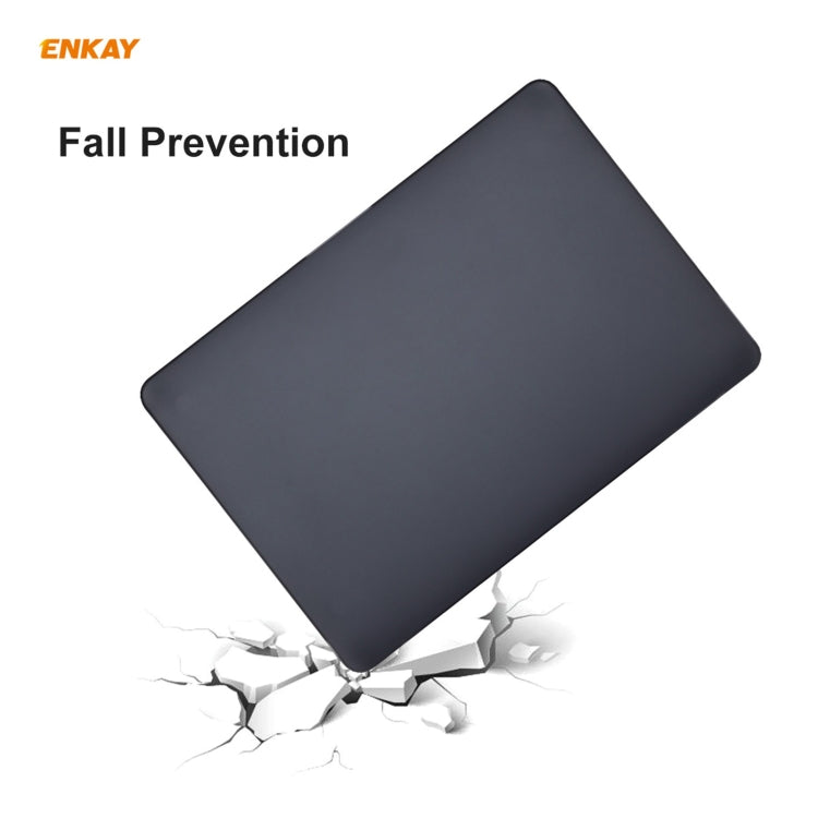 ENKAY 3 in 1 Matte Laptop Protective Case + EU Version TPU Keyboard Film + Anti-dust Plugs Set for MacBook Air 13.3 inch A1932 (2018)(White) - MacBook Air Cases by ENKAY | Online Shopping UK | buy2fix