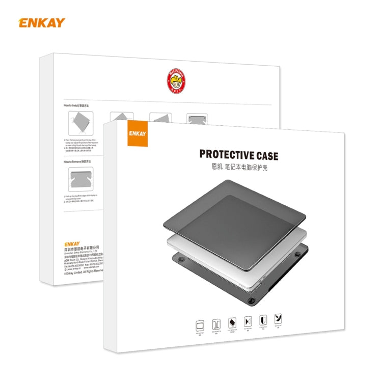 ENKAY 3 in 1 Matte Laptop Protective Case + US Version TPU Keyboard Film + Anti-dust Plugs Set for MacBook Air 13.3 inch A2179 & A2337 (2020)(White) - MacBook Air Cases by ENKAY | Online Shopping UK | buy2fix