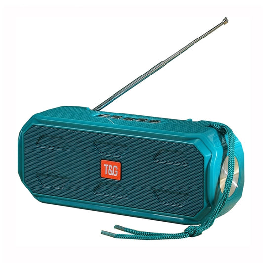 T&G TG280 Solar Power Charging Bluetooth Speakers with Flashlight, Support TF Card / FM / 3.5mm AUX / U Disk / Hands-free Call(Peacock Blue) - Desktop Speaker by T&G | Online Shopping UK | buy2fix