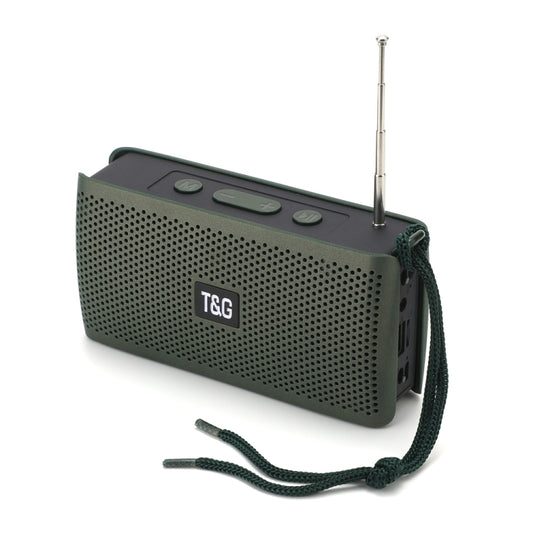 T&G TG282 Portable Bluetooth Speakers with Flashlight, Support TF Card / FM / 3.5mm AUX / U Disk / Hands-free Call(Green) - Desktop Speaker by T&G | Online Shopping UK | buy2fix