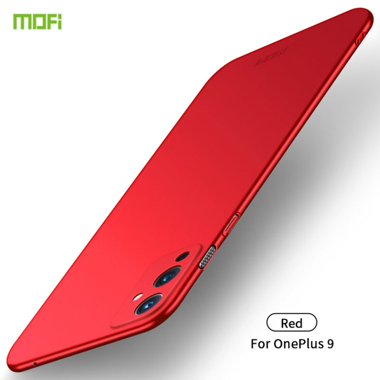 For OnePlus 9 MOFI Frosted PC Ultra-thin Hard Case(Red) - OnePlus Cases by MOFI | Online Shopping UK | buy2fix