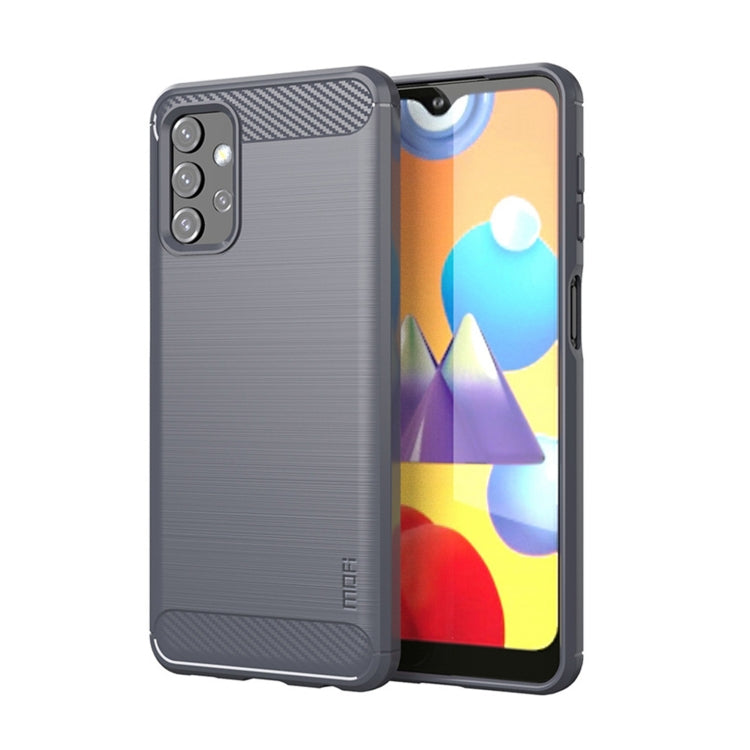 For Samsung Galaxy A32 5G MOFI Gentleness Series Brushed Texture Carbon Fiber Soft TPU Case(Grey) - Galaxy Phone Cases by MOFI | Online Shopping UK | buy2fix