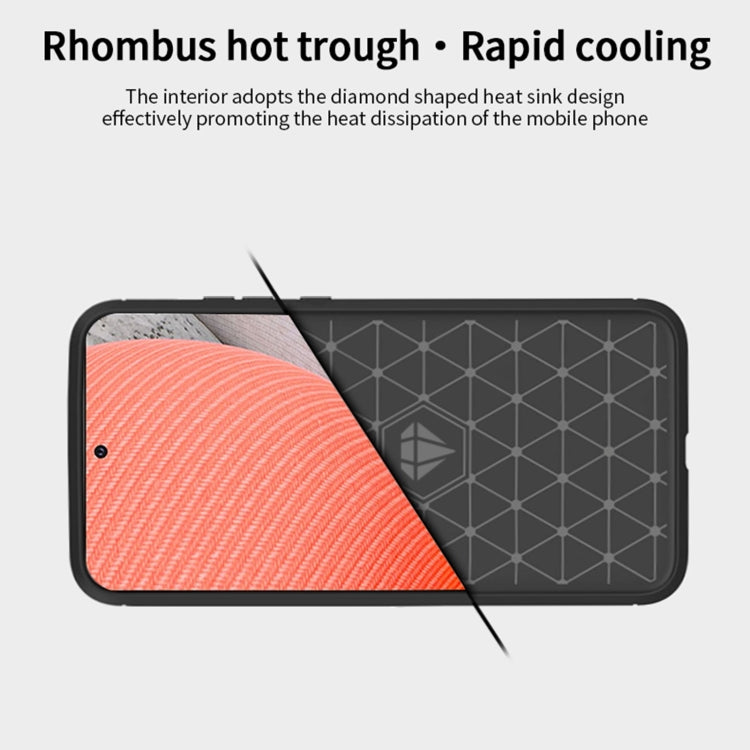 For Samsung Galaxy A72 5G/4G MOFI Gentleness Series Brushed Texture Carbon Fiber Soft TPU Case(Grey) - Galaxy Phone Cases by MOFI | Online Shopping UK | buy2fix