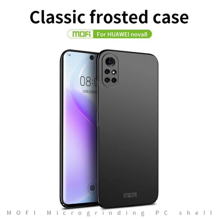 For Huawei Nova 8 MOFI Frosted PC Ultra-thin Hard Case(Blue) - Huawei Cases by MOFI | Online Shopping UK | buy2fix