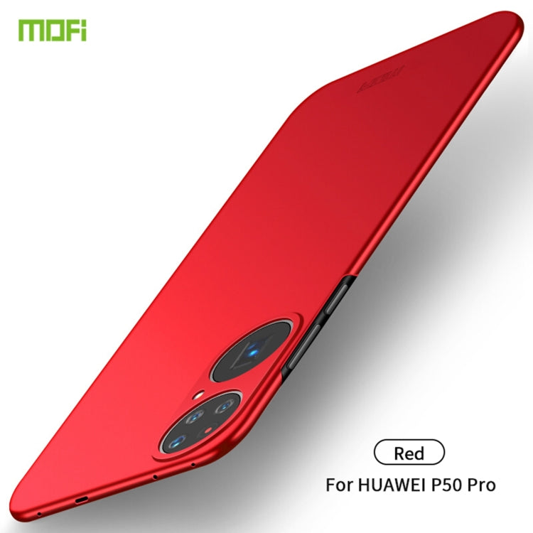 For Huawei P50 Pro MOFI Frosted PC Ultra-thin Hard Case(Red) - Huawei Cases by MOFI | Online Shopping UK | buy2fix