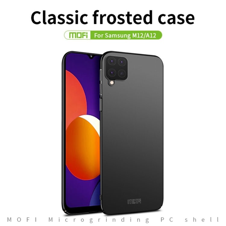 For Samsung Galaxy M12/A12 MOFI Frosted PC Ultra-thin Hard Case(Blue) - Galaxy Phone Cases by MOFI | Online Shopping UK | buy2fix