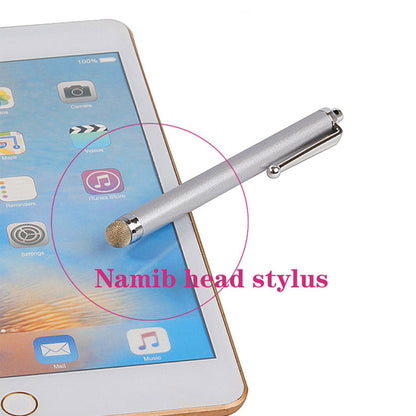 AT-19 Silver Fiber Pen Tip Stylus Capacitive Pen Mobile Phone Tablet Universal Touch Pen(Black) - Stylus Pen by buy2fix | Online Shopping UK | buy2fix