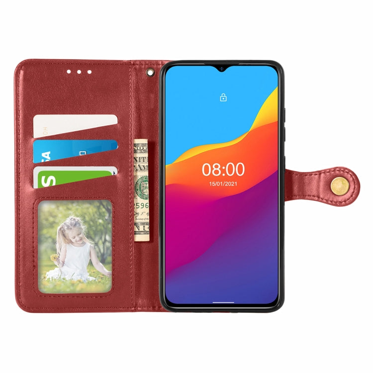 For Ulefone Note 10 Solid Color Leather Buckle Phone Case with Lanyard & Photo Frame & Card Slot & Wallet & Stand Function(Red) - Ulefone Cases by buy2fix | Online Shopping UK | buy2fix