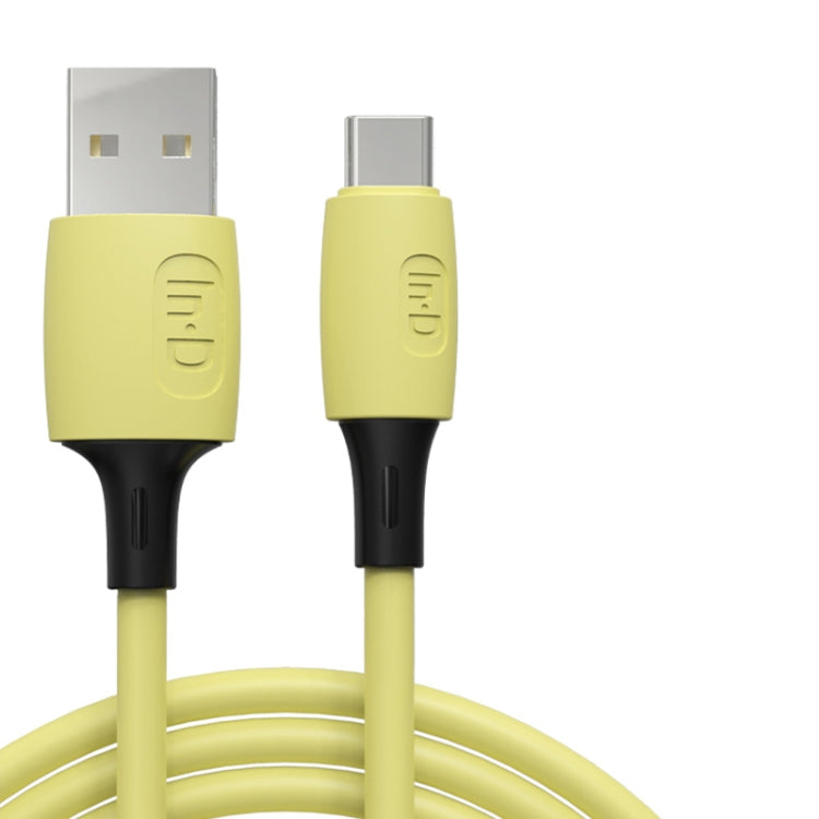 ENKAY Hat-Prince ENK-CB1102 3A USB to USB-C / Type-C Silicone Data Sync Fast Charging Cable, Cable Length: 1.8m(Yellow) - USB-C & Type-C Cable by ENKAY | Online Shopping UK | buy2fix