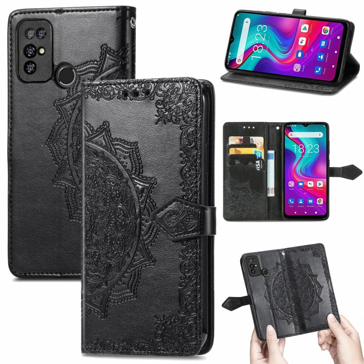 For Doogee X96 Pro Mandala Flower Embossed Horizontal Flip Leather Case with Holder & Three Card Slots & Wallet & Lanyard(Black) - More Brand by buy2fix | Online Shopping UK | buy2fix