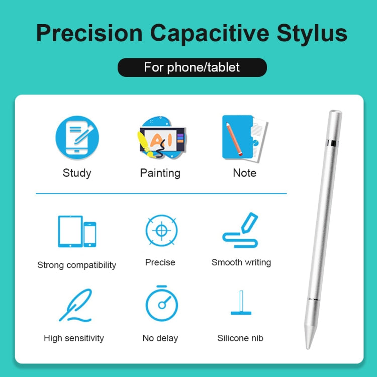 AT-25 2 in High-precision Mobile Phone Touch Capacitive Pen Writing Pen(White) - Stylus Pen by buy2fix | Online Shopping UK | buy2fix