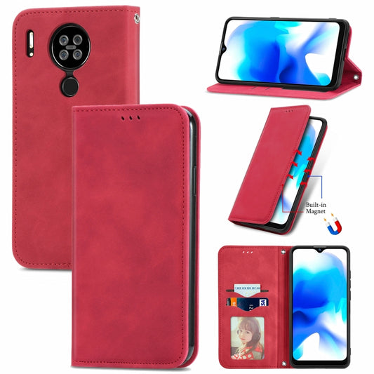 For Blackview A80 / A80s Retro Skin Feel Business Magnetic Horizontal Flip Leather Case with Holder & Card Slots & Wallet & Photo Frame(Red) - More Brand by buy2fix | Online Shopping UK | buy2fix