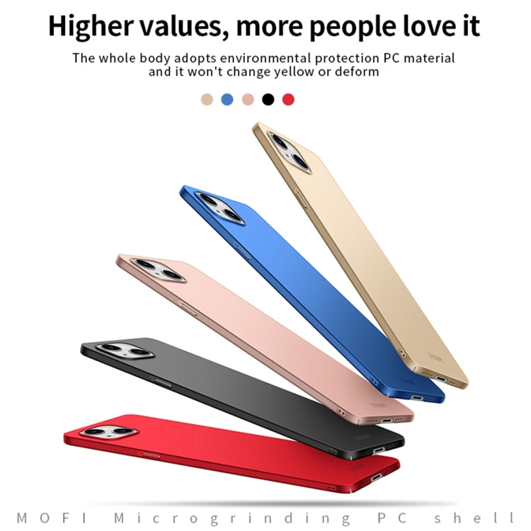 For iPhone 13 MOFI Frosted PC Ultra-thin Hard Case(Blue) - iPhone 13 Cases by MOFI | Online Shopping UK | buy2fix