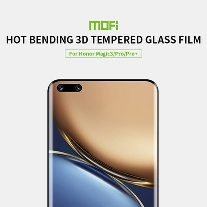 For Honor Magic 3 / Magic 3 Pro MOFI 9H 3D Explosion Proof Thermal Bending Full Screen Tempered Glass Film(Black) - Honor Tempered Glass by MOFI | Online Shopping UK | buy2fix