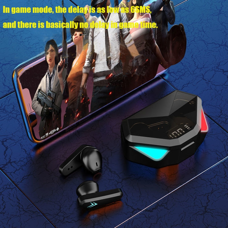 TWS-Y04 Bluetooth 5.0 TWS Binaural True Stereo Touch Control Gaming Earphone with LED Charging Case(White) - Bluetooth Earphone by buy2fix | Online Shopping UK | buy2fix