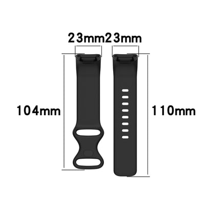 For Fitbit Charge 5 Monochromatic Silicone Watch Band, Size: Small Size(Purple) - Watch Bands by buy2fix | Online Shopping UK | buy2fix