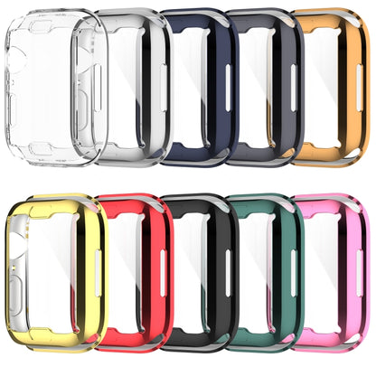 Shockproof TPU Full Protective Shell with Protective Film For Apple Watch Series 9 / 8 / 7 45mm(Transparent) - Watch Cases by buy2fix | Online Shopping UK | buy2fix