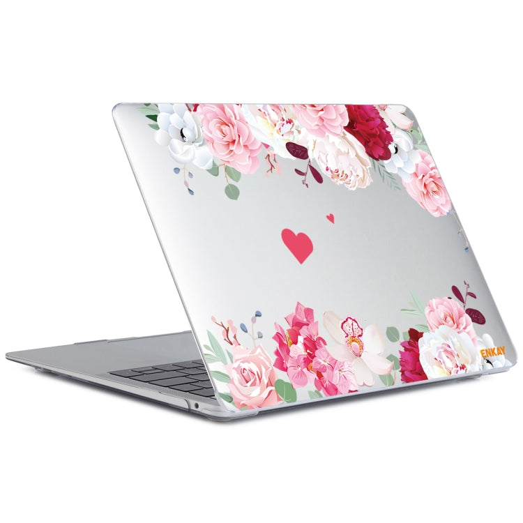 ENKAY Flower Series Pattern Laotop Protective Crystal Case for MacBook Pro 16 inch A2141(Peony) - MacBook Pro Cases by ENKAY | Online Shopping UK | buy2fix