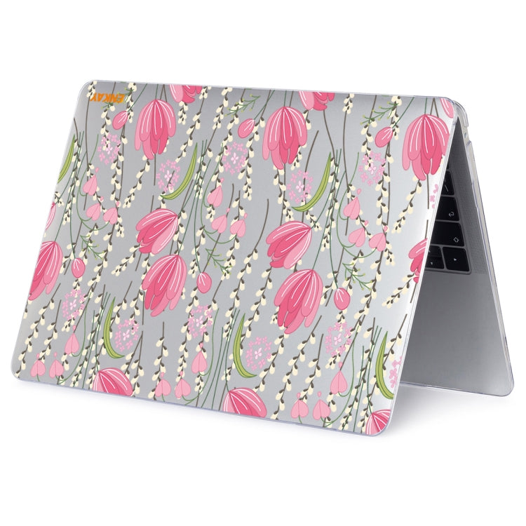 ENKAY Flower Series Pattern Laotop Protective Crystal Case for MacBook Pro 16 inch A2141(Tulips) - MacBook Pro Cases by ENKAY | Online Shopping UK | buy2fix