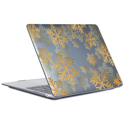 ENKAY Vintage Pattern Series Laotop Protective Crystal Case For MacBook Pro 14.2 inch A2442 (2021)(Golden Snowflake) - MacBook Pro Cases by ENKAY | Online Shopping UK | buy2fix