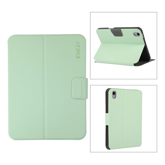 For iPad mini 2024 / mini 6 ENKAY Leather Stand Smart Tablet Case(Light Green) - iPad mini 6 Cases by ENKAY | Online Shopping UK | buy2fix