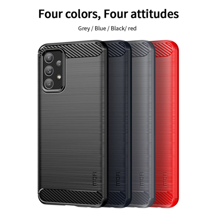 For Samsung Galaxy A23 / M23 / F23 MOFI Gentleness Series Brushed Texture Carbon Fiber Soft TPU Case(Gray) - Galaxy Phone Cases by MOFI | Online Shopping UK | buy2fix