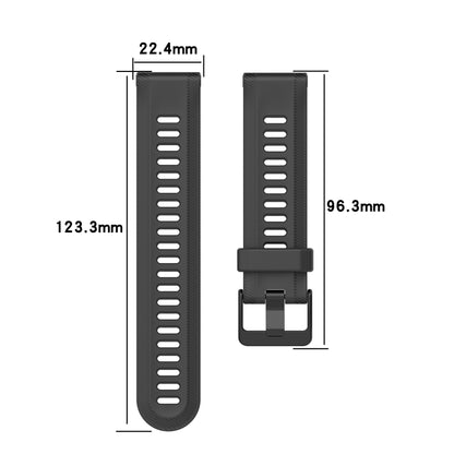 For Garmin Fenix 6 GPS 22mm Solid Color Silicone Watch Band(White) - Watch Bands by buy2fix | Online Shopping UK | buy2fix