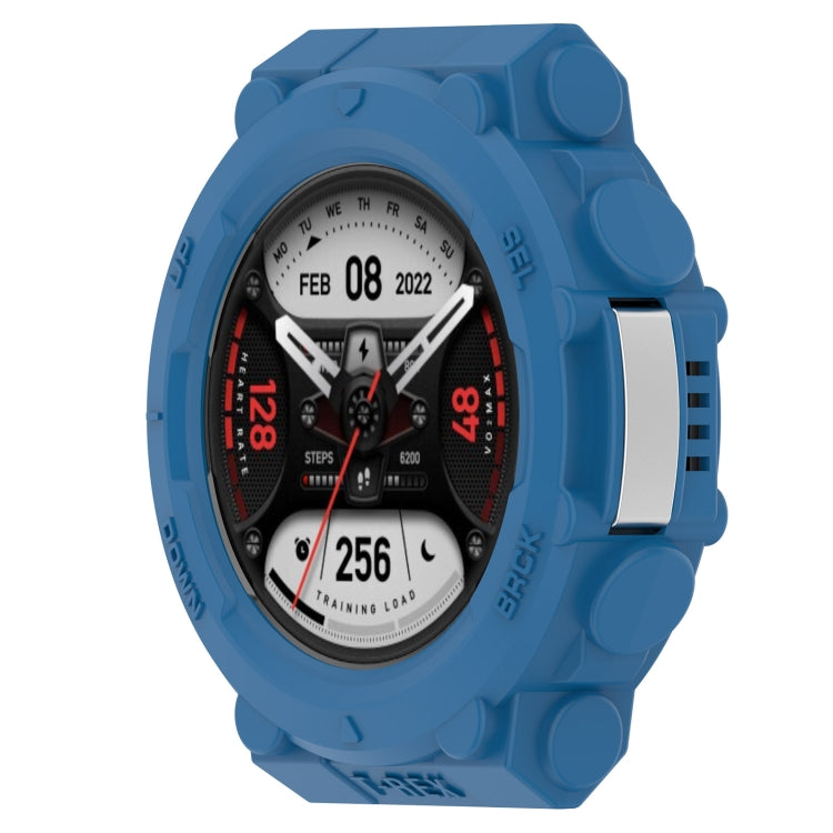 For Amazfit T-Tex 2 Shockproof TPU Protective Watch Case(Blue) - Watch Cases by buy2fix | Online Shopping UK | buy2fix