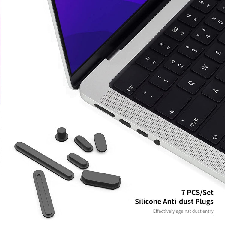 For MacBook Pro 14.2 A2442/A2779 2023 ENKAY Hat-Prince 3 in 1 Protective Bracket  Case Cover Hard Shell with TPU Keyboard Film / Anti-dust Plugs, Version:US(Grey) - MacBook Pro Cases by ENKAY | Online Shopping UK | buy2fix