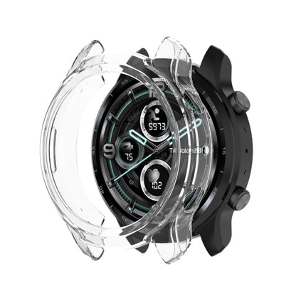 For Ticwatch Pro X TPU Color Transparent Half Wrapped Protective Shell(Transparent) - Watch Case by buy2fix | Online Shopping UK | buy2fix