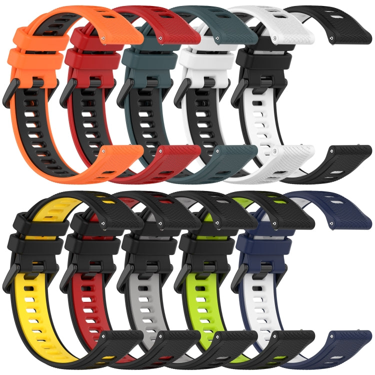 For Huawei Watch GT 2E 22mm Sports Two-Color Silicone Watch Band(White+Black) - Watch Bands by buy2fix | Online Shopping UK | buy2fix