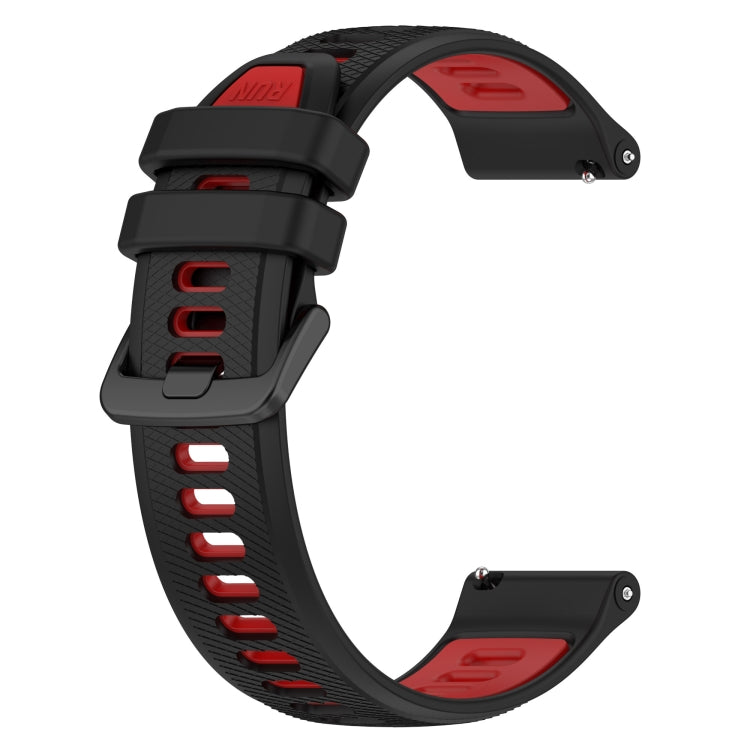 For Honor Watch GS 3 22mm Sports Two-Color Silicone Watch Band(Black+Red) - Watch Bands by buy2fix | Online Shopping UK | buy2fix