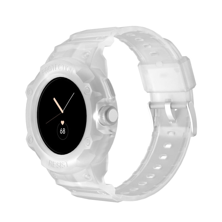 For Google Pixel Watch JUNSUNMAY Integrated TPU Adjustable Elastic Watch Band(Translucent) - Watch Bands by JUNSUNMAY | Online Shopping UK | buy2fix