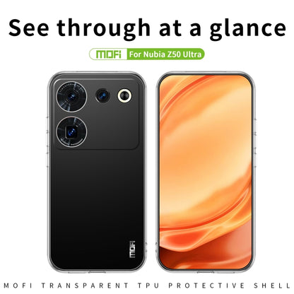 For ZTE Nubia Z50 Ultra MOFI Ming Series Ultra-thin TPU Phone Case(Transparent) - ZTE Cases by MOFI | Online Shopping UK | buy2fix