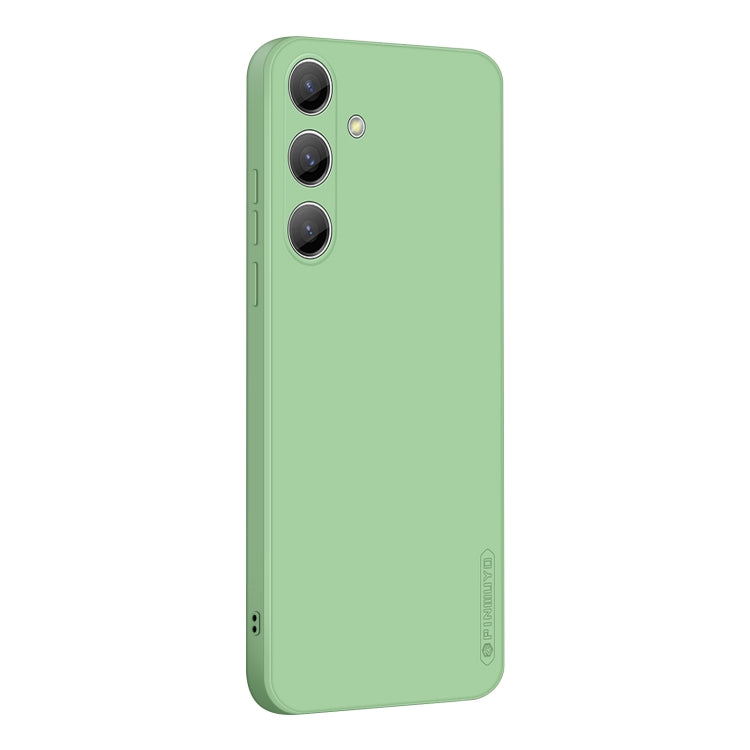 For Samsung Galaxy S25 5G PINWUYO Sense Series Liquid Silicone TPU Phone Case(Green) - Galaxy S25 5G Cases by PINWUYO | Online Shopping UK | buy2fix